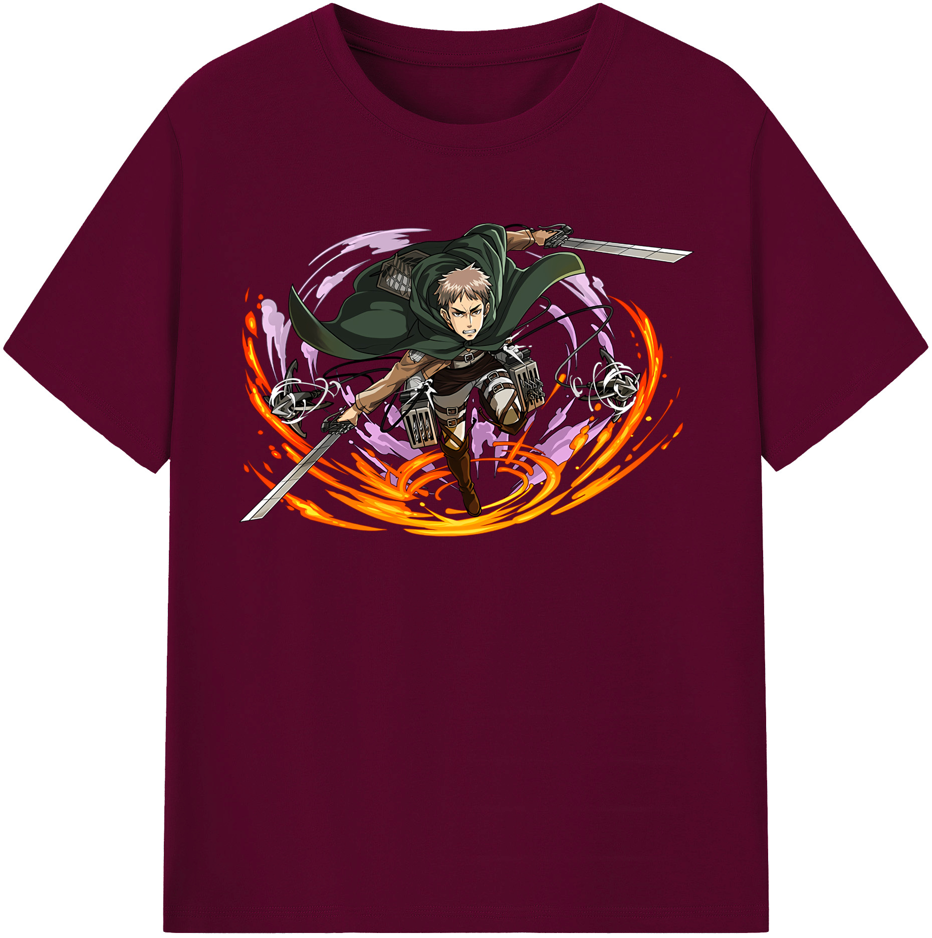 （画像用） 進撃の巨人 ジャン・キルシュタイン Attack on Titan Jean Kirstein レディースカジュアルプリントTシャツ（綿100％）